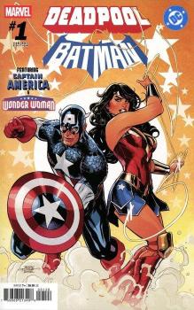 Marvel / DC: Deadpool / Batman 001 Terry Dodson Captain America & Wonder Woman Variant S